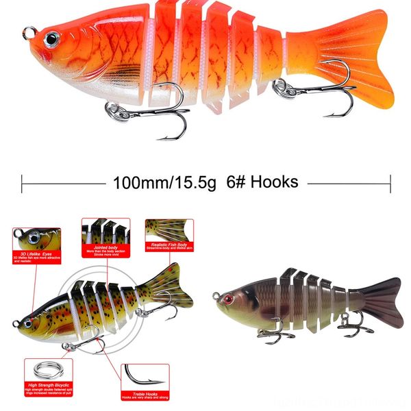 

alx9k double-sided luya box wooden shrimp box (10cm * grid) thickened 15.5g 10 translucent fishing bait