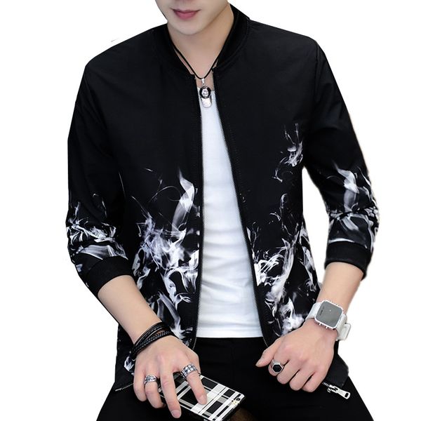 

men's jackets xt1519-a1407 2021 spring autumn thin section korean version slim youth fashion casual jacket wholesale, Black;brown