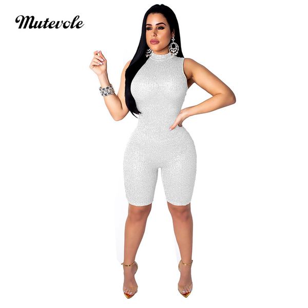 

mutevole сексуальный блеск без рукавов mesh party playsuit женщины видеть сквозь лето короткий комбинезон o шеи bodycon club комбинезон полз, Black;white