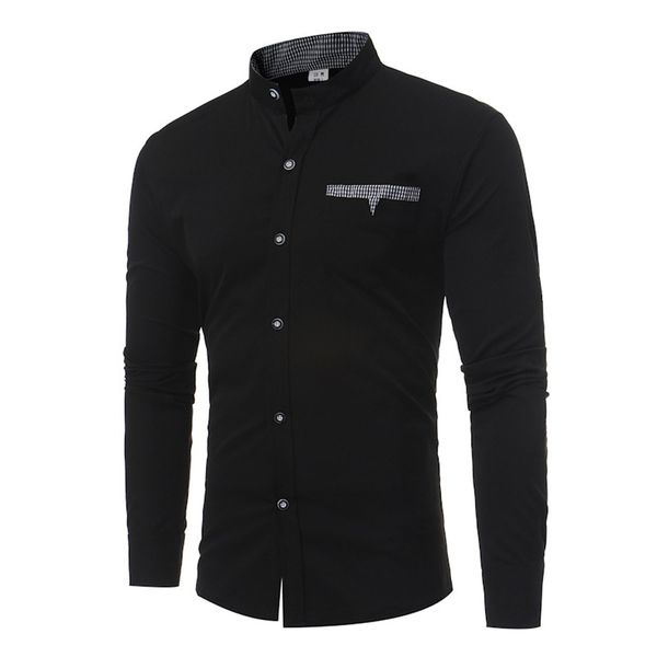 

ylmen shirt new style men's shirts slim solid color summer casual long sleeve shirt casual blouse blusa, White;black