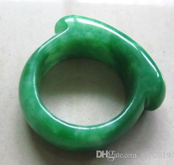

5pcs new model real stone emerald green jade hand engraving rings wholesale and retail ring, Silver