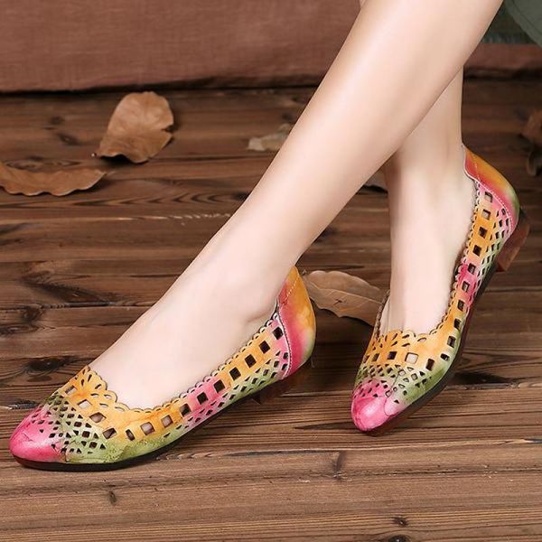 

johnature 2020 new spring summer sandals retro flat with genuine leather mixed colors shallow casual women shoes ladies sandals, Black