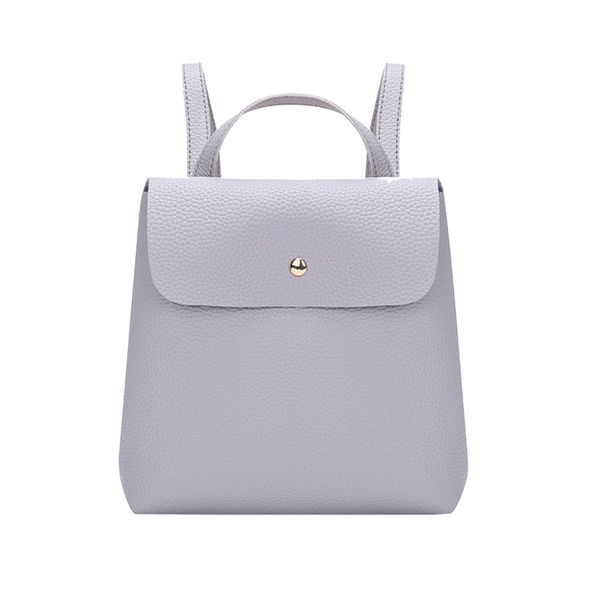 

backpack mochila feminina fshion women girl pure color leather mini school bag backpack shoulder bag mochilas mujer 2018l15