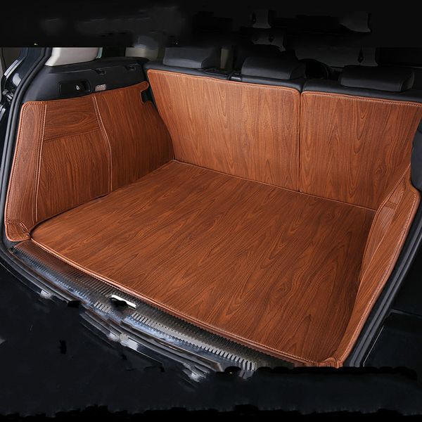 

full cover wood grain waterproof boot carpet durable custom car trunk mats for alphad land cruiser previa sienna zelas