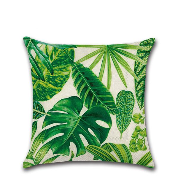 

casual home office sofa cushion cover pillowcase cushion green leaf design new throw pillows secorative housse de coussin