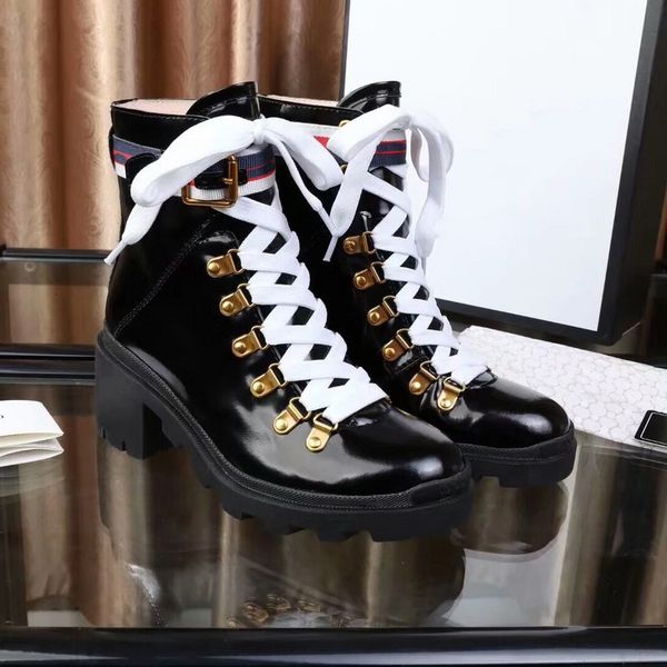 

lace martin boots calfskin leather spikes rivet boot women up ankle bottes booties australie bottines women boots bottoms 2 dust bag, Black