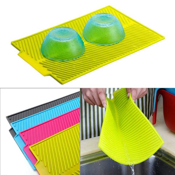 

mats & pads drying mat square -grade silicone big durable dish fq-ing