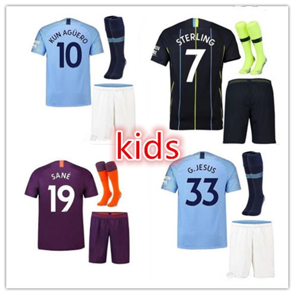 

Kid kit 18 19 kun aguero occer jer ey mahrez terling home third away 2018 manche ter ane de bruyne g je u city boy football hirt