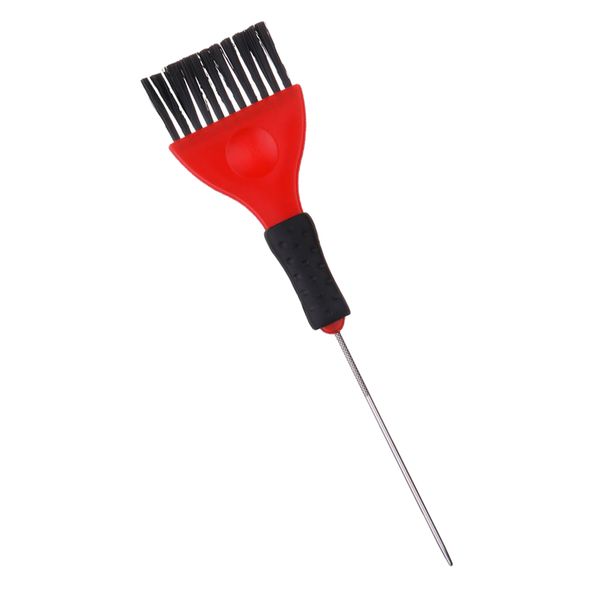 

hair coloring tool dye brush for professional salon or home diy, black & red, Silver