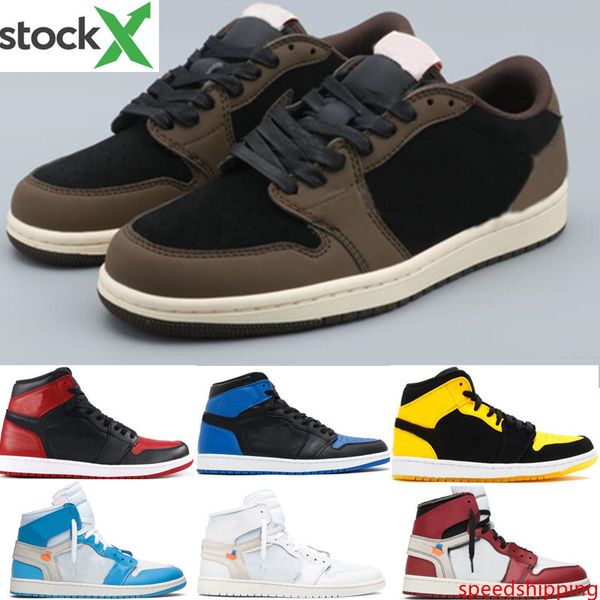 

1 travis scotts low fearless obsidian spiderman unc turbo green men women basketball shoes lakers chicago bred toe sport shoes