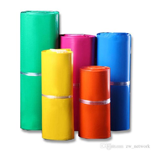 

100pcs/lot pink yellow colored courier bag poly mailer 10*13 inches express bag 25*35cm mail bags envelope self adhesive seal plastic bags