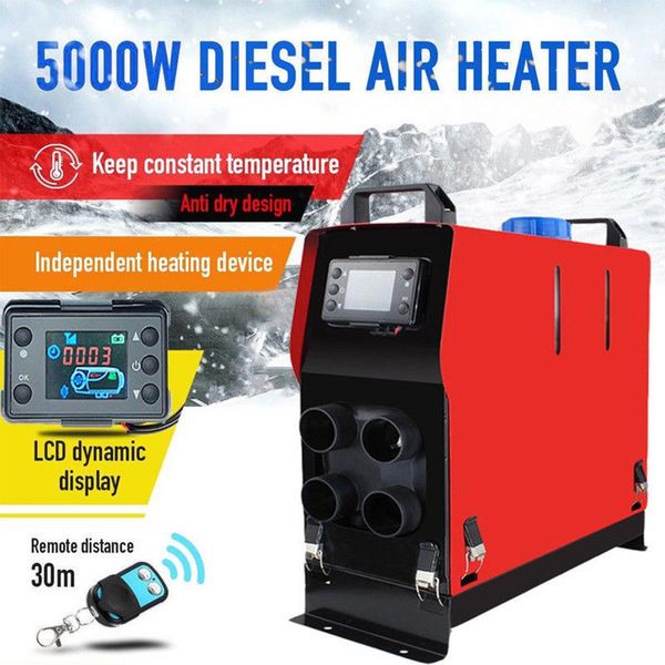 

for trucks boats bus car new 12v air diesel heater 5000w 4 holes lcd monitor parking heaters dropship