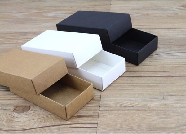 

10pcs/lot large brown kraft gift box,black purple wedding gift box big christmas packaging boxes