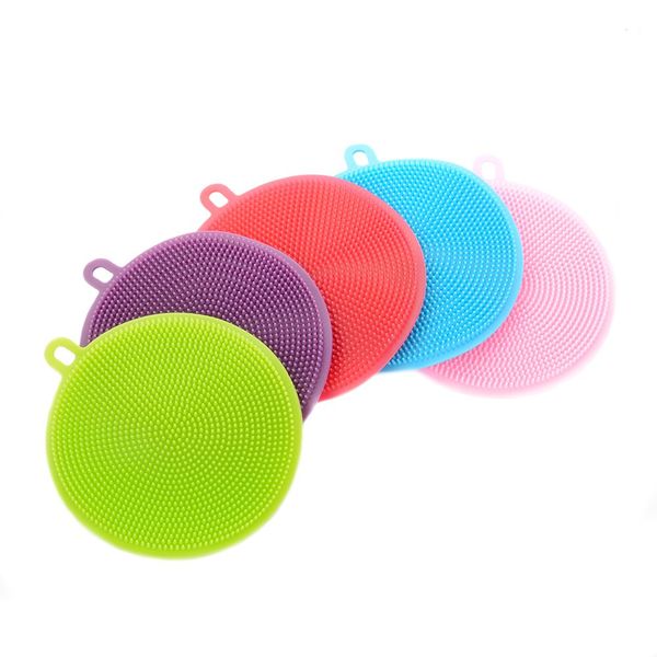 

8 colors magic silicone dish bowl cleaning brushes scouring pad pot pan wash brushes cleaner kitchen