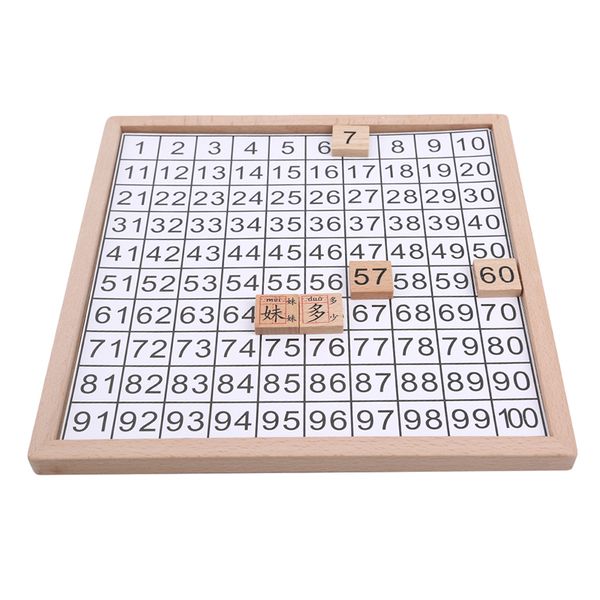 

montessori hundreds board math montessori educational wooden toys for children juguetes madera montessori learning education