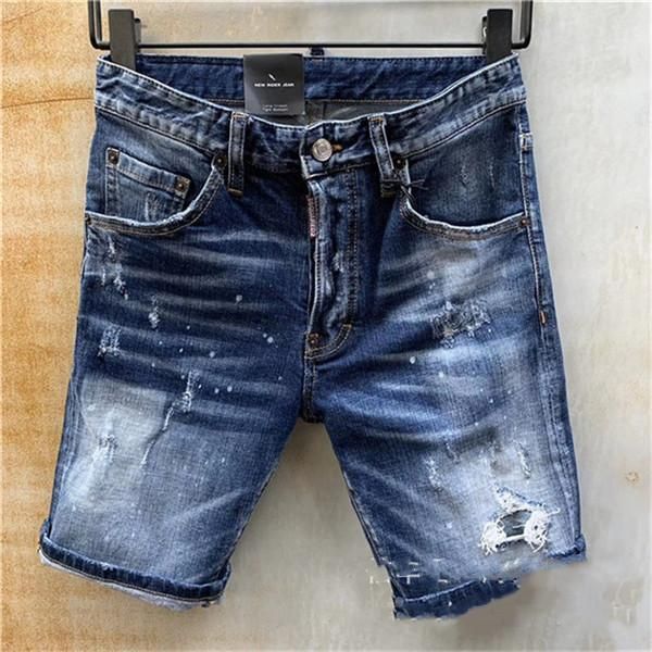 

new high street shorts hip hop fashion summer male short jeans soft and comfortable home mens designer jeans men jeans designer pants, Blue