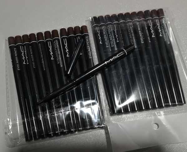 

2019 de igner brand 12pc lot m brand makeup rotary retractable black eyeliner pen pencil eye liner new hotte t eye liner