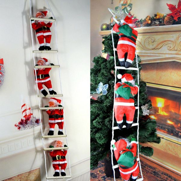 

christmas pendant ladder santa claus doll tree new year decorations drop ornaments