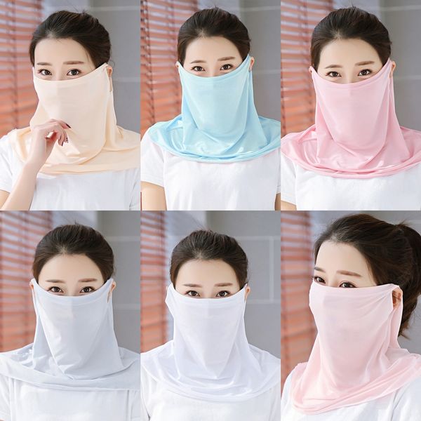 

h0qj1 simple style fishing scarf mask blocking cycling headwear headband bandana hiking outdoor shield scarf face head, Black
