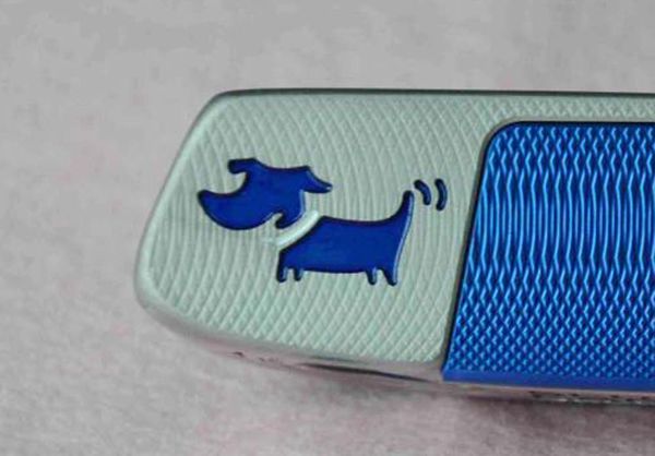 

New Model Golf Putter Blue Happy Dog Putter Removable Weights Black or White Grip + Putter Headcover Available Real Pictures