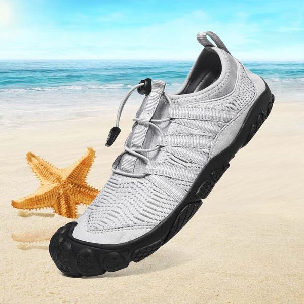 

big sizes 36-46 summer quick-drying aqua shoes elastic band men water shoes women outdoor five finger sneakers shoe water 2020-1