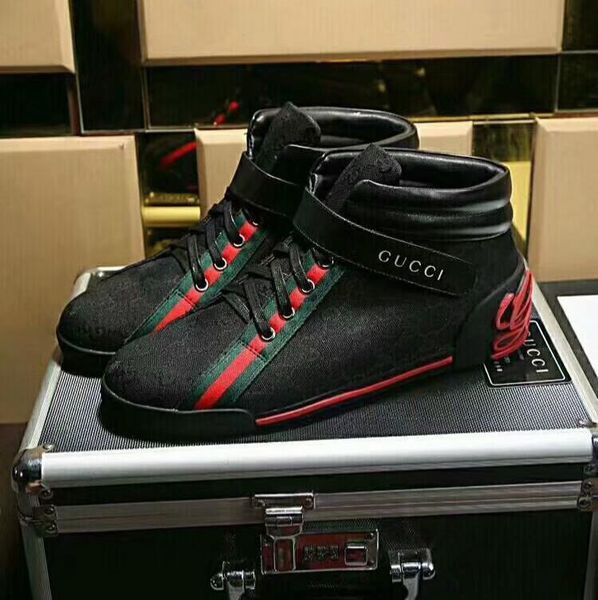 

men's shoes fashion casual shoes designer classic style flat shoes high-end custom (with box, Red;white