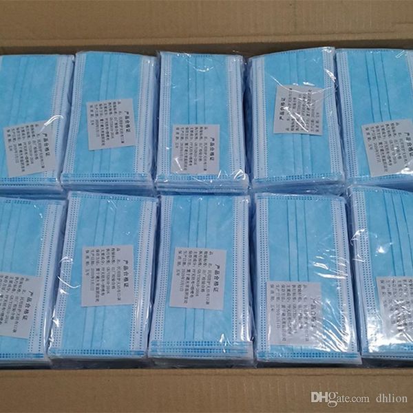 

dhl fast ship disposable face masks 3-layer dustproof mouth anti pm2.5 safety masks men women disposable face masks