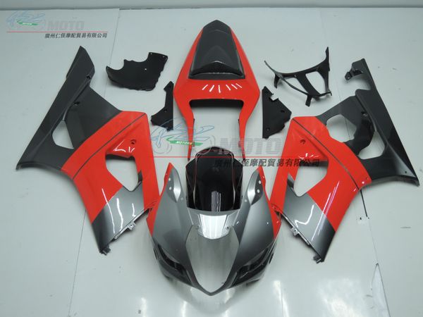 

4 gifts injection mold new abs motorcycle full fairings set fit for suzuki gsx-r1000 k3 2003 2004 03 04 gsxr1000 bodywork set gray red