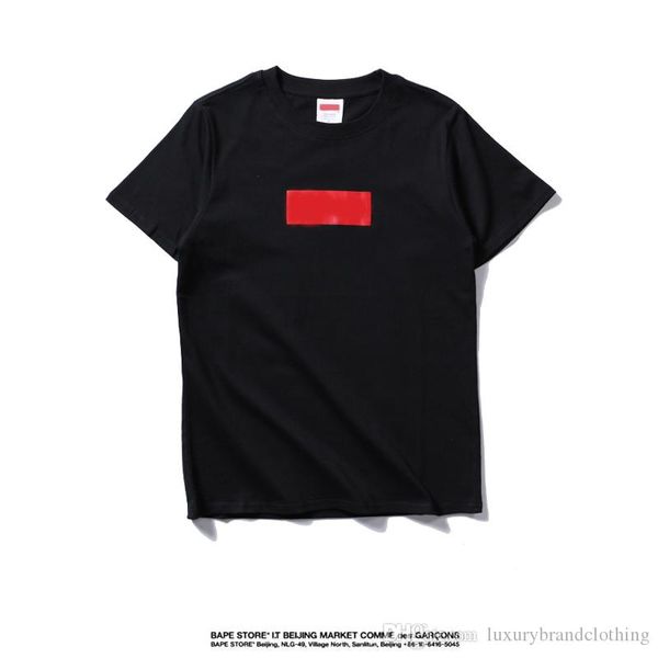 

ss box logo men women t shirt mens designer t shirts summer fashion casual street t-shirt luxury classic man tshirt cotton 666, White;black