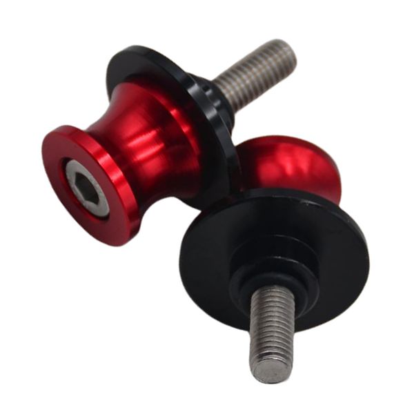

pair red 8mm cnc swing arm sliders stand screws universal for motorcycle