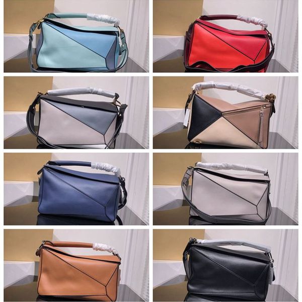 

2020 brand fashion luxury designer woman bags genuine leather shoulder bags crossbody bag multicolor handbags puzzle bag