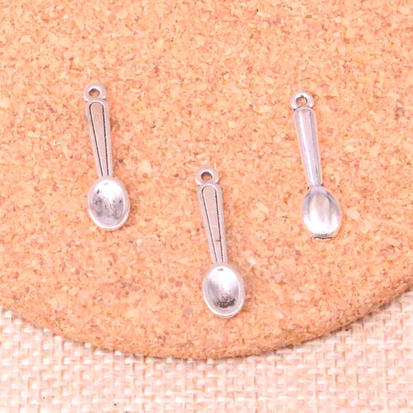 182pcs Charms cucina cucchiaio da cucina 24mm antico Fare ciondolo in forma, argento tibetano vintage, gioielli fatti a mano fai da te