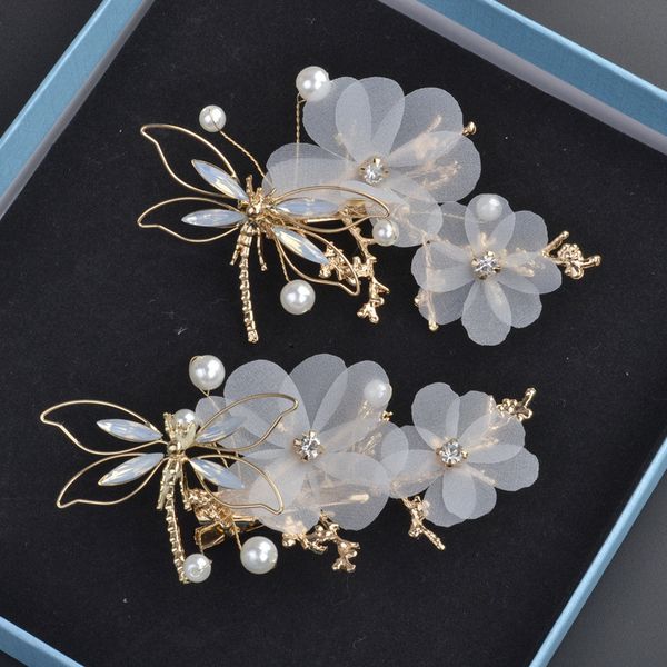 2020 Newest Korean Designer Hair Clip Bride Headdress Gold