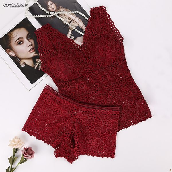

up women push seamless embroidery bra lace bra set wire lingerie transparent female underwear polyester set, Red;black