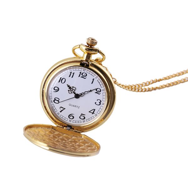 

classic large twofaced gold fashion pocket watch court style pocket watch man woman kid gift necklace clock couple old man watch, Slivery;golden