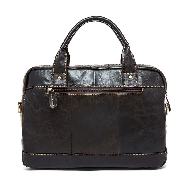 

men's briefcase bag men's genuine leather bags male man 14inch business lapbag for men briefcases leather bags 8002-1