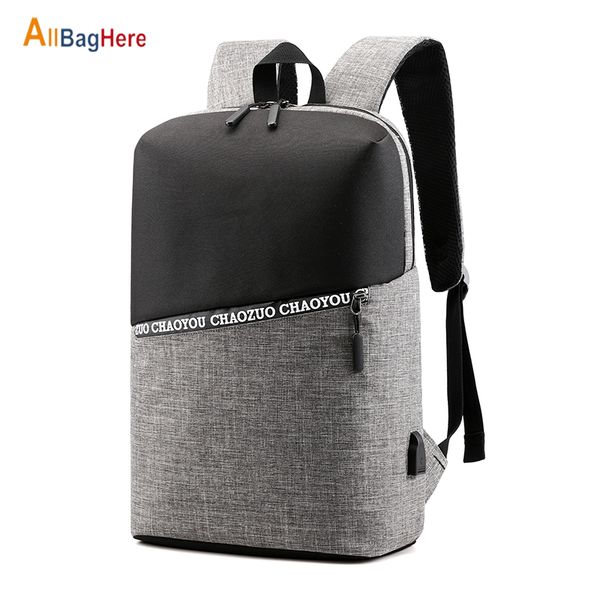 

usb charging 15.6 inch lapbackpack men multifunctional teenagers school bag fashion male anti-thief business travel backpack