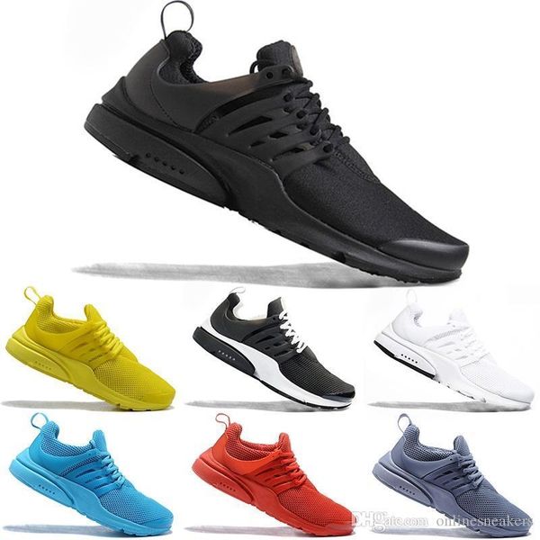 

5 presto br qs men women running shoes triple black white yellow red mens athletic sport sneaker size 5.5-11 wholesale online