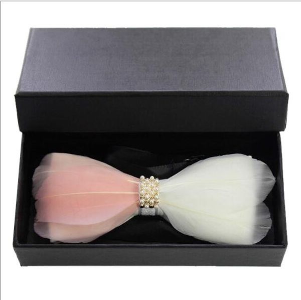 

wedding party necktie pearl peacock pink feather bow tie for man high quality men's tuxedo dress vintage bow tie free shipping, Blue;white