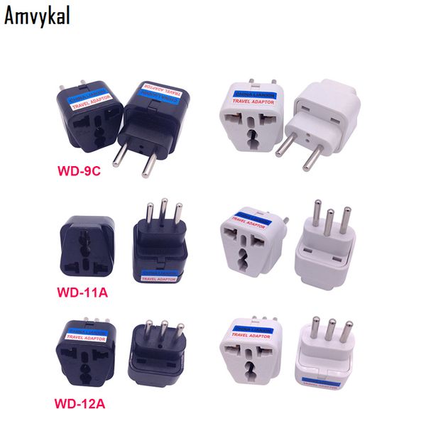 

amvykal ce universal ac power socket uk eu to che br cl plug adapter converter european switzerland embedded pins switch plug