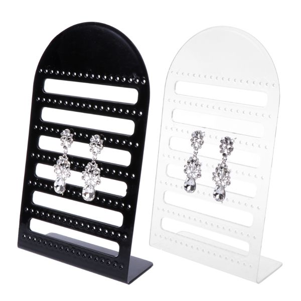 

earring ear studs display rack stand jewelry organizer holder showcase 126 holes, Black;white