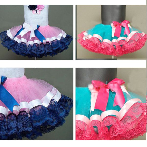 

princess style children kids girls skirt multi layer tulle party dance cake tutu skirts 4-10y