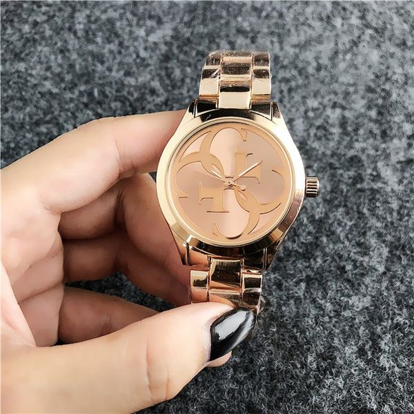 

Fashion GUE SS Brand women's men Girl crystal dial Stainless steel metal band quartz wrist watch PANDORA Bracelet Watch tom gue ss to