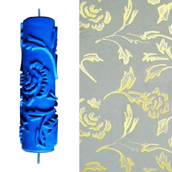

new 3d patterned roller wallpaper decoration wall decor tools wall painting roller, rubber roller without handle grip 7inch