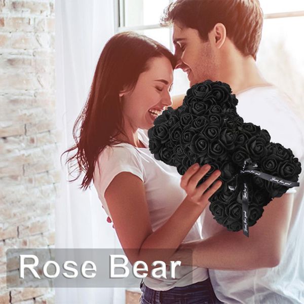 

rose creative artificial bear valentines flower teddy mold foam party supplies ornament gift 25cm decoration christmas aqfdo