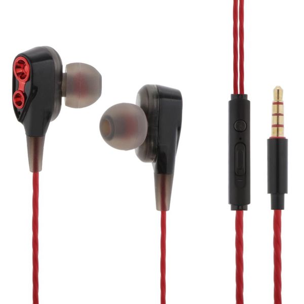

dual moving coil wired hifi in ear stereo headphones with heavy bass