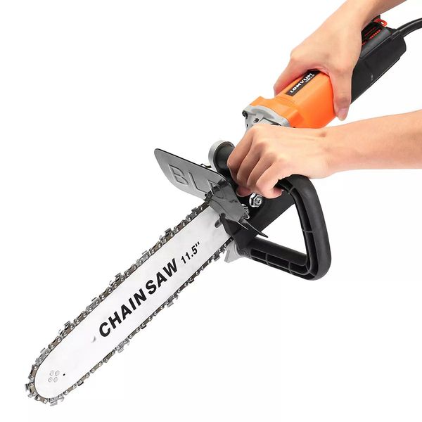 

new 11.5 inch chainsaw bracket chain saw transfer conversion head set for 100 angle grinder