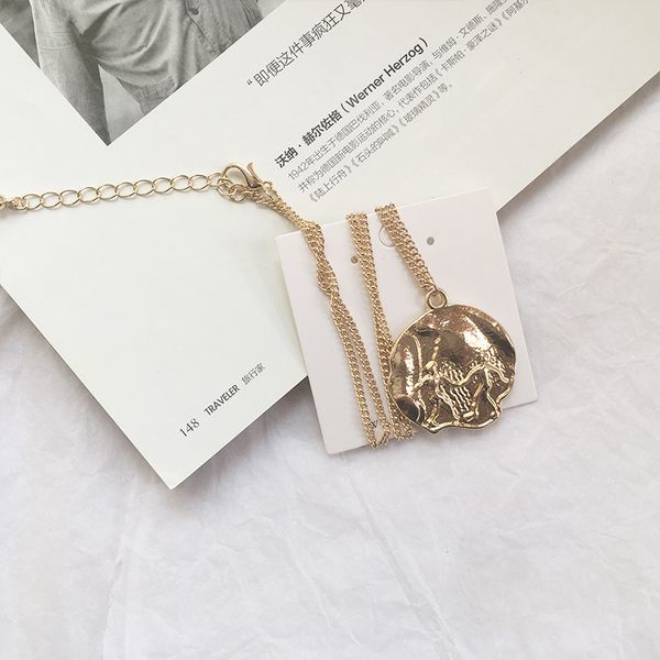 

круговой сплав рим золотая монета ожерелье ретро классический созвездие ожерелье свитер цепи украшения аксессуары подарок, Silver