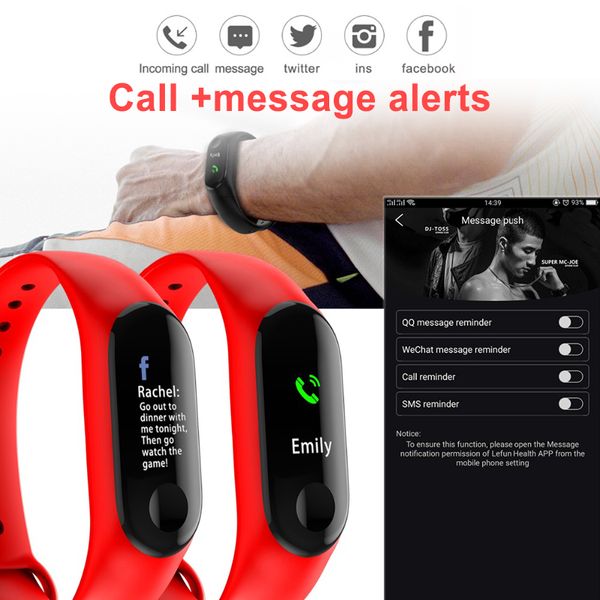 

smart band heart rate blood pressure monitor smart bracelet sport smart watch health fitness tracker wristband
