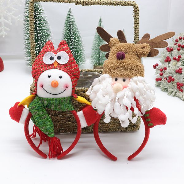 

christmas headband cute funny headband children christmas offers snowman santa head hoop decoration props